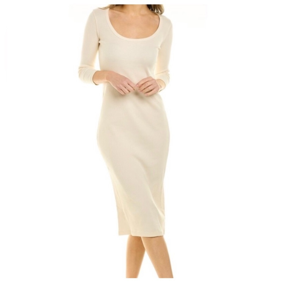 James Perse 2 (Medium) Ribbed Midi Dress